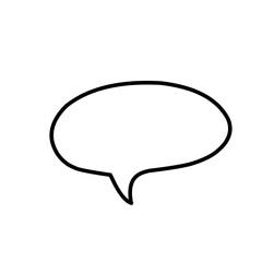 Speech bubble thin line icon