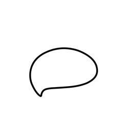 Speech bubble thin line icon