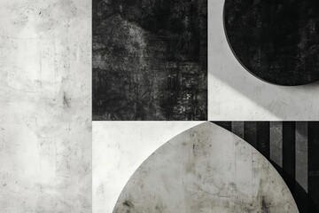 Sleek and modern background with abstract geometric shapes in black and white Offering a minimalist and sophisticated vibe