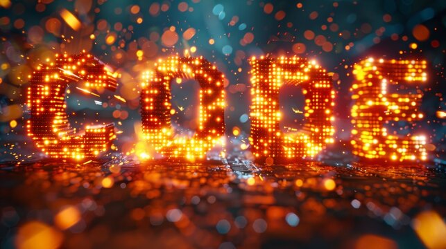 Explosive ASCII Art Style Computer Code Generative AI