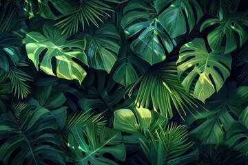 hd wallpaper green green monstera foliage in large scale