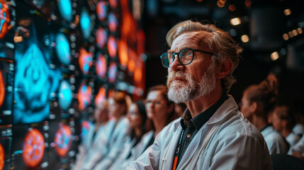 Obraz premium Medical screening on display at a future healthcare symposium