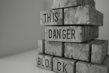 Tower of Grey Bricks Balancing Danger on Top Generative AI
