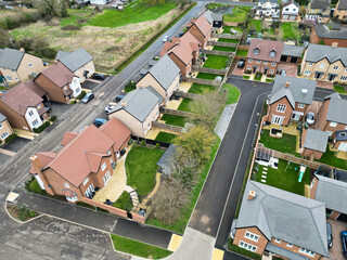 High Angle View of Arlesey Town at Bedfordshire, England United Kingdom © Nasim