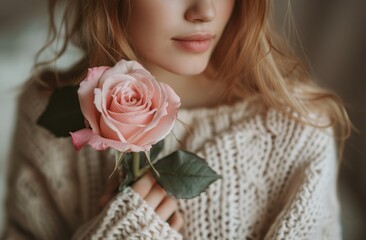 pink rose for single girl