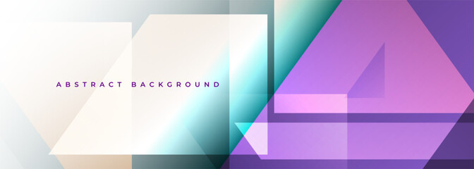 Abstract modern wide horizontal banner with bright colours and geometric shapes. Vector illustration colored background for banner, cover, wallpaper, brochure, card, book, landing page or poster.