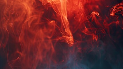 Abstract streams of red smoke on black background, creating a mesmerizing smoothness of movement