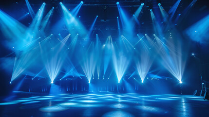 stage with blue spotlight