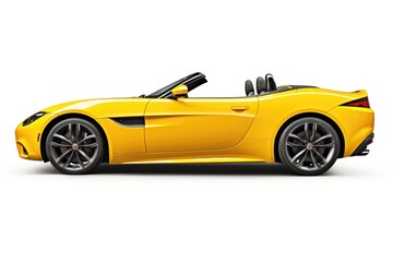 Obraz premium Roadster sport car side view isolated on white background with clipping path.