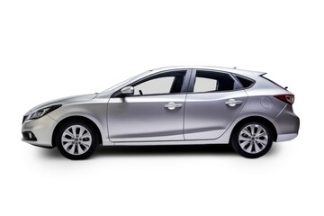 Fototapeta premium Passenger car isolated on white background with focus stacking.