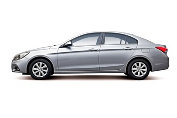 Passenger car isolated on white background with focus stacking.