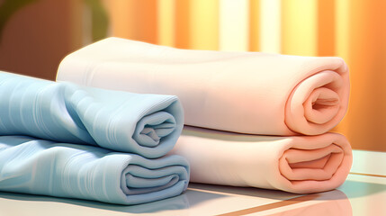 A stack of clean towels