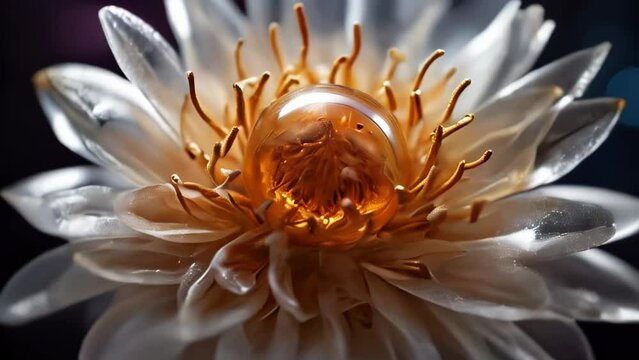 Beautiful glowing flower close-up
