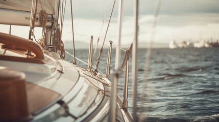 Detailed photography of the marine theme, yachting, travel and recreation - obrazy, fototapety, plakaty