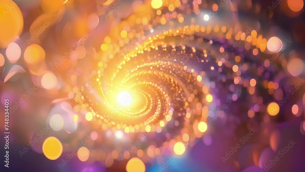 Aufkleber an intricate labyrinth of pulsing particles forms a hypnotic spiral drawing you into a state of limi