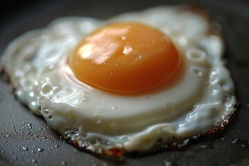 delicious and healthy fried eggs at breakfast