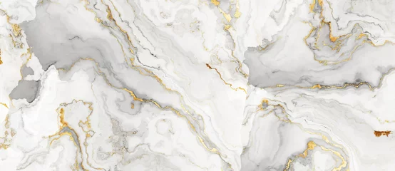 White marble pattern with gold inclusions © aregfly