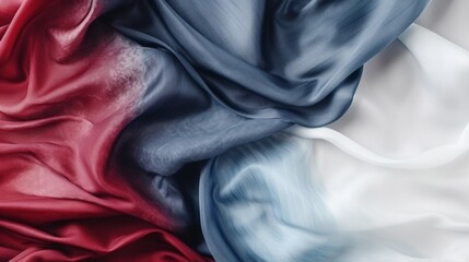 Waving fabric in united states flag colors for political elections graphic banner with copy space