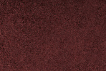 Suede leather texture background, red genuine leather, natural skin animal, top view. Texture for design, background, wallpaper and design