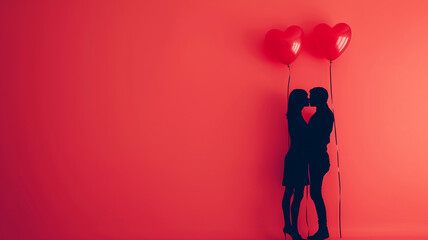 International Kissing day, dedicated to expression of love and affection through simple yet profound symbolic act of kissing, red joy happy banner copy space greeting card background. - obrazy, fototapety, plakaty