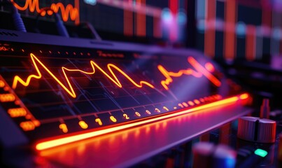 Heartbeat pulse, EKG monitor