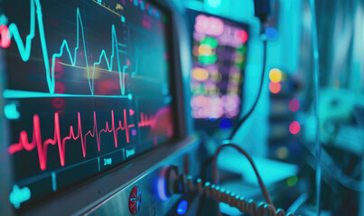 Heartbeat pulse, EKG monitor