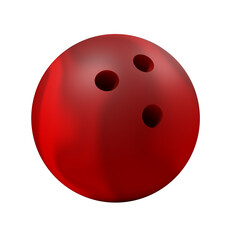 Bowling ball. Isolated. Transparent background. 3d illustration.