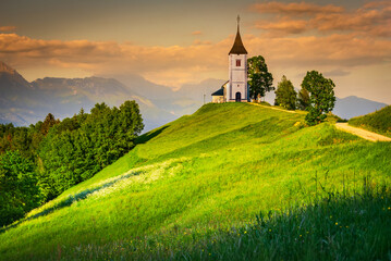 Jamnik, Slovenia - Most famous Slovene church, historical Kranj