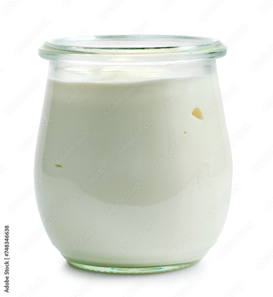 Wall mural jar of sour cream yogurt