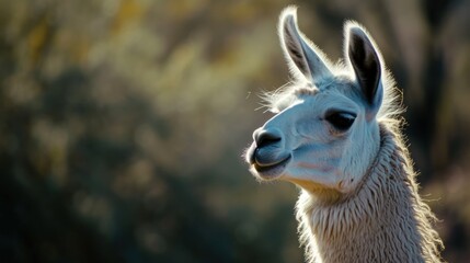 Naklejka premium a llama with long ears