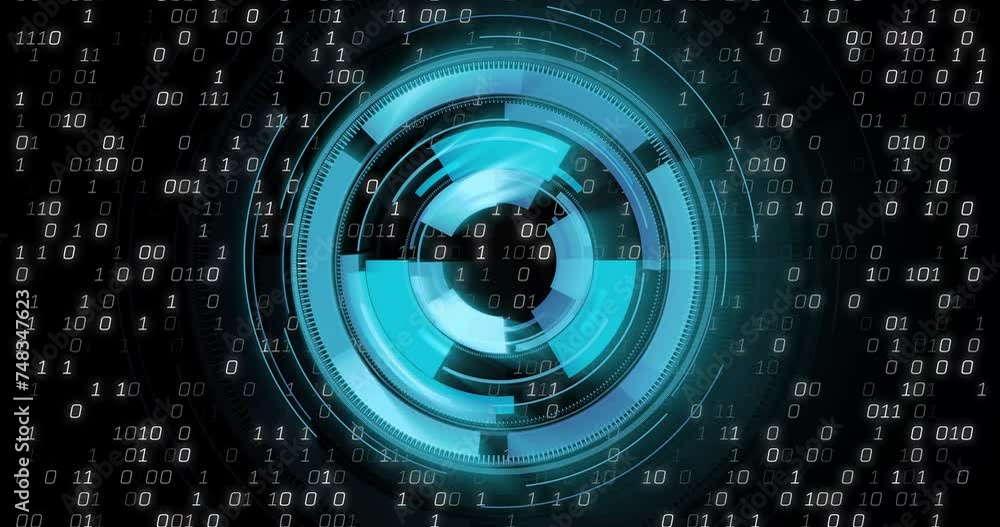 Poster animation of scope scanning over binary coding