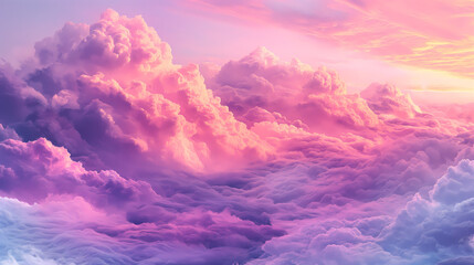 sunset in the pink sky, abstract background, radiant Dawn: A Symphony of Sunlit Clouds