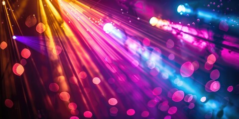 Colorful disco party light spots background