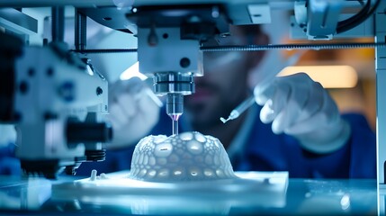 Doctor Using 3D Printing Technology to Create Customized Medical Implant