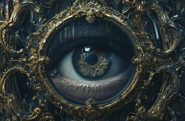 a close up of an eye