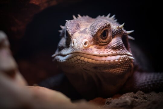 a lizard with sharp teeth