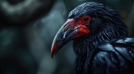 a close up of a bird