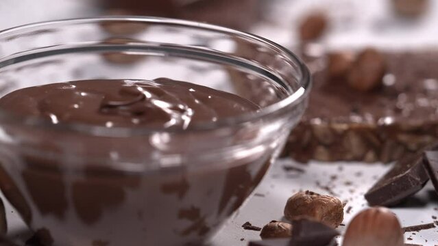 Close up of Chocolate Pudding in a Bowl