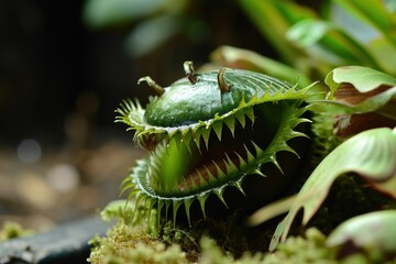 a green plant with teeth