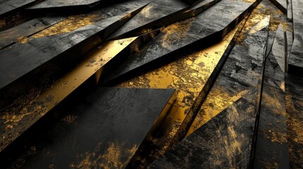a black and gold metal surface