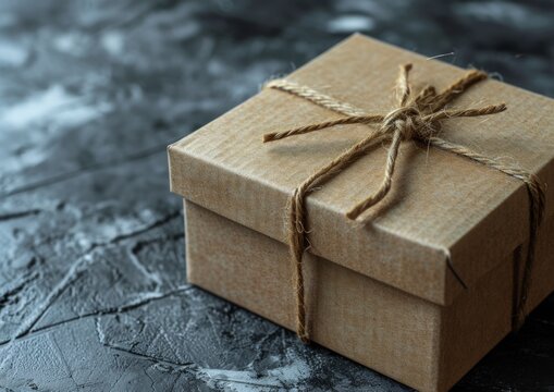 a box tied with a string