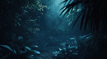 Fototapeta na wymiar Mystical rainforest background