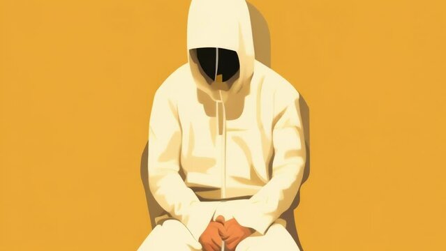 A person in a straightjacket indicating the feelings of being ped and helpless. Psychology art concept. .