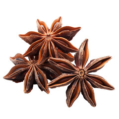 star anise isolated on white background. With clipping path