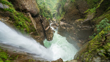Pailón del Diablo Waterfall, Baños de Agua Santa, Ecuador