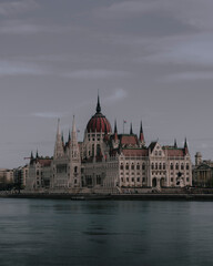 Fototapeta premium Budapest's parliament shot from Danube river
