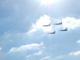planes in formation