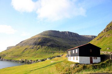 Fototapeta na wymiar Traditional houses in the Faroe islands