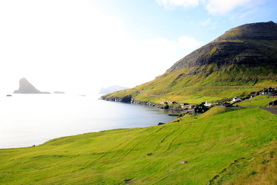 Traditional houses of Bour in the Faroe islands
