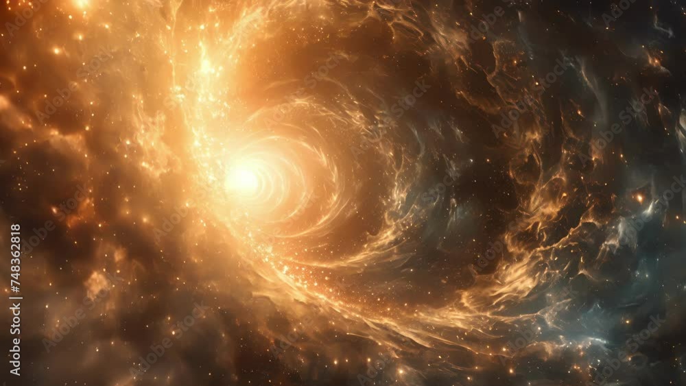Aufkleber a neverending spiral of shimmering lights and shadows seems to hold the secrets of the universe.